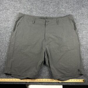 Dixxon Flannel Co Mens Gray Hybrid Shorts Size 44 Live Fast Forever Quick Dry